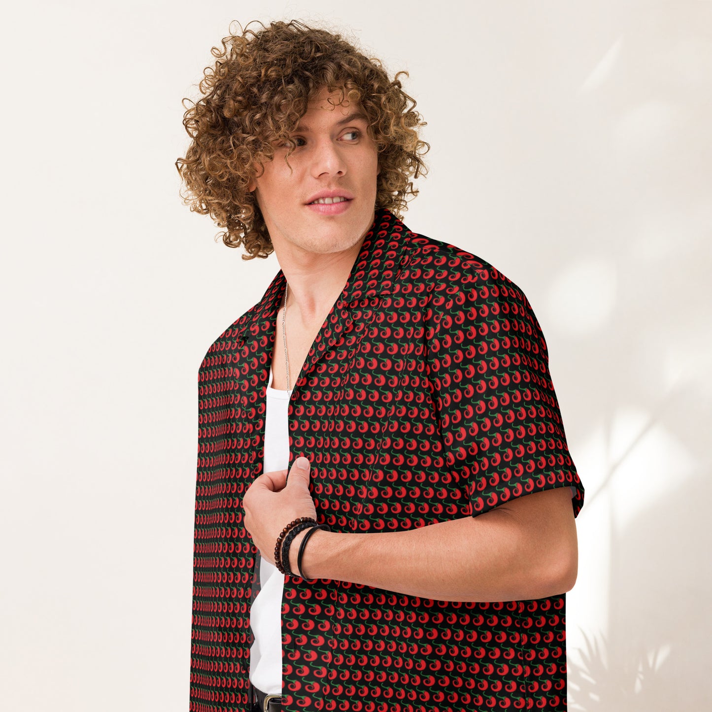 Pepper Black Unisex button shirt