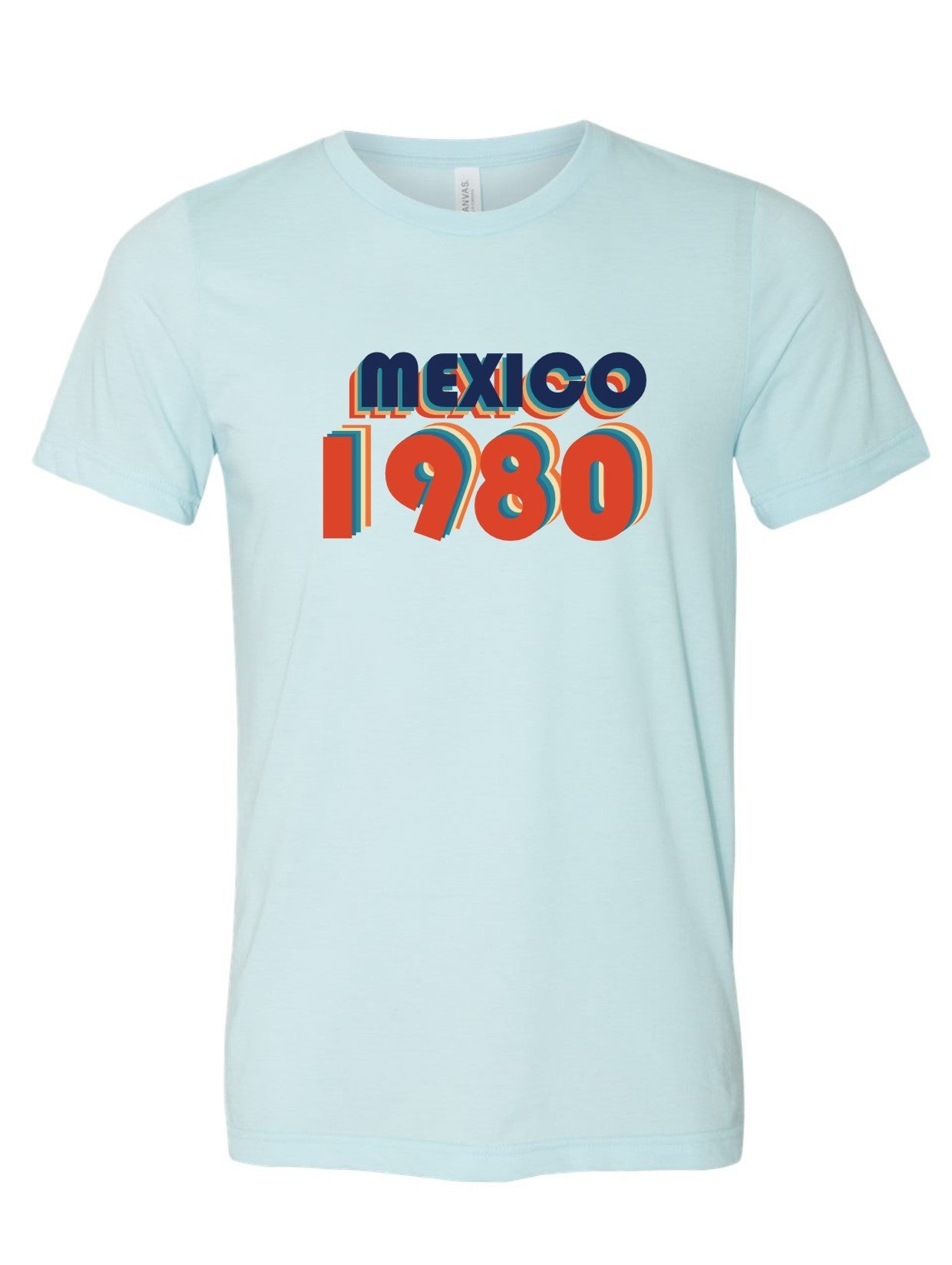 Mexico Retro Crewneck T-Shirt (Customizable)