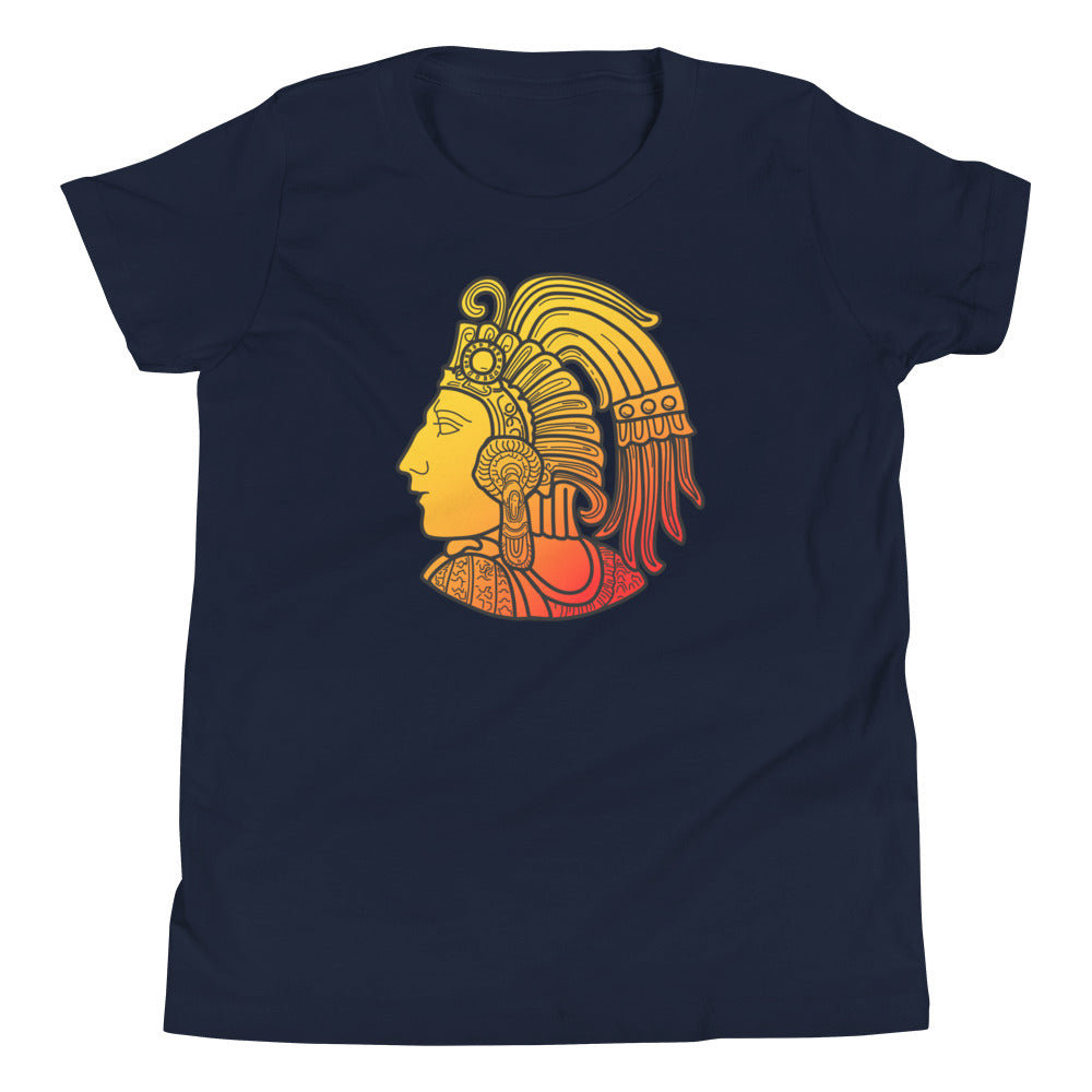 Colorful Cuauhtemoc Youth Short Sleeve T-Shirt