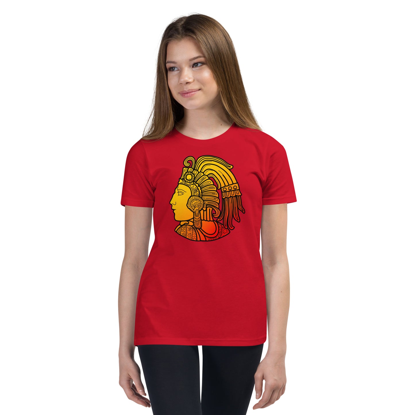 Colorful Cuauhtemoc Youth Short Sleeve T-Shirt