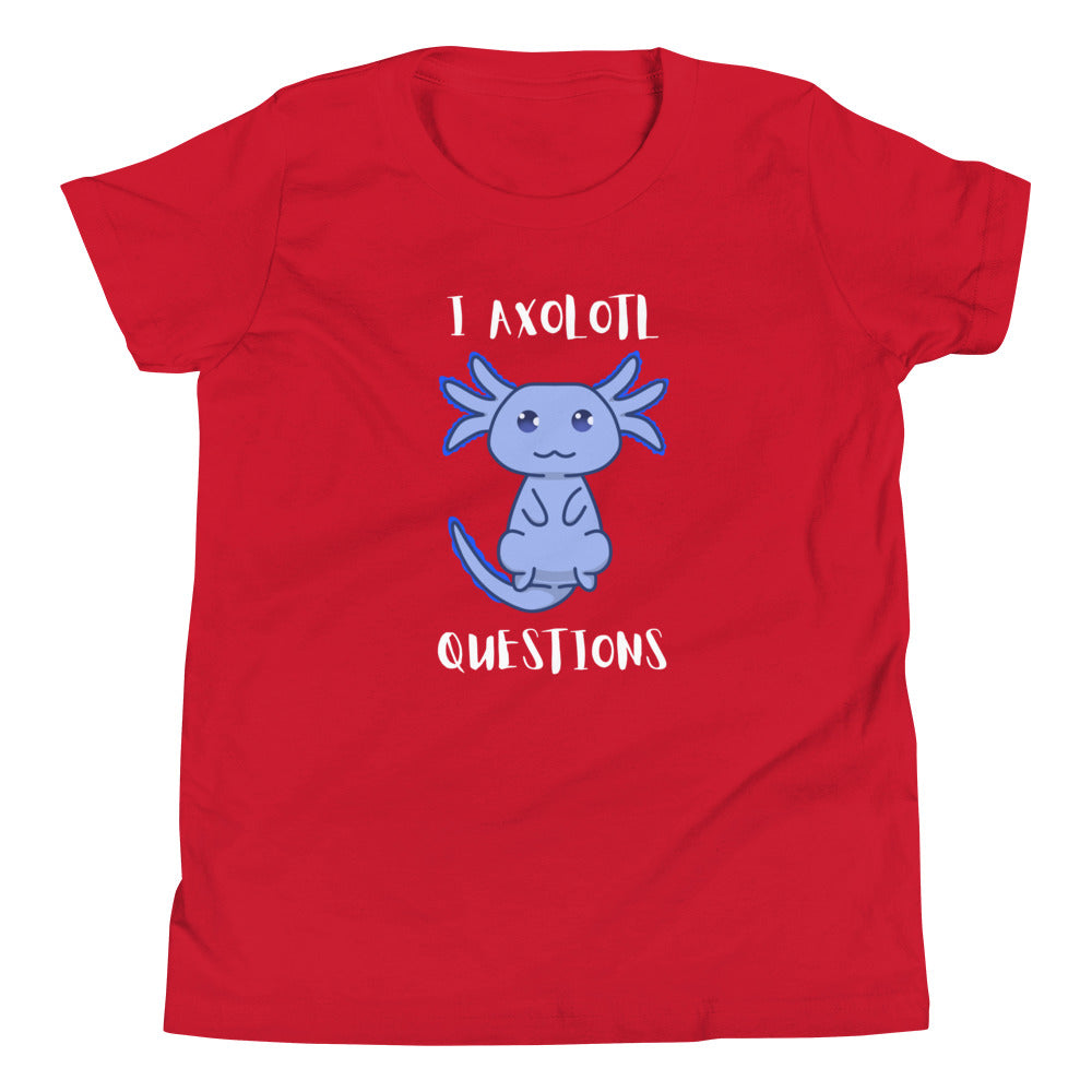 Blue Axolotl Questions Youth Short Sleeve T-Shirt