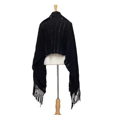 Cotton rebozo shawl, 'Oaxaca Elegance'