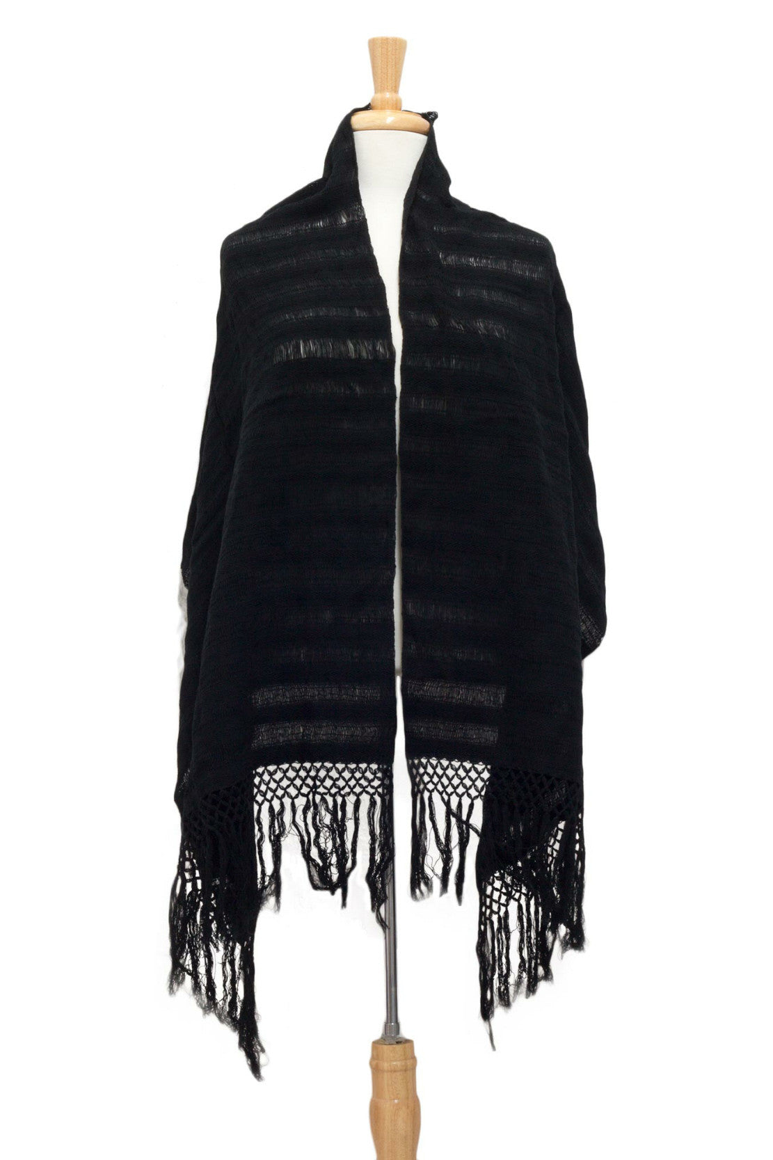 Cotton rebozo shawl, 'Oaxaca Elegance'