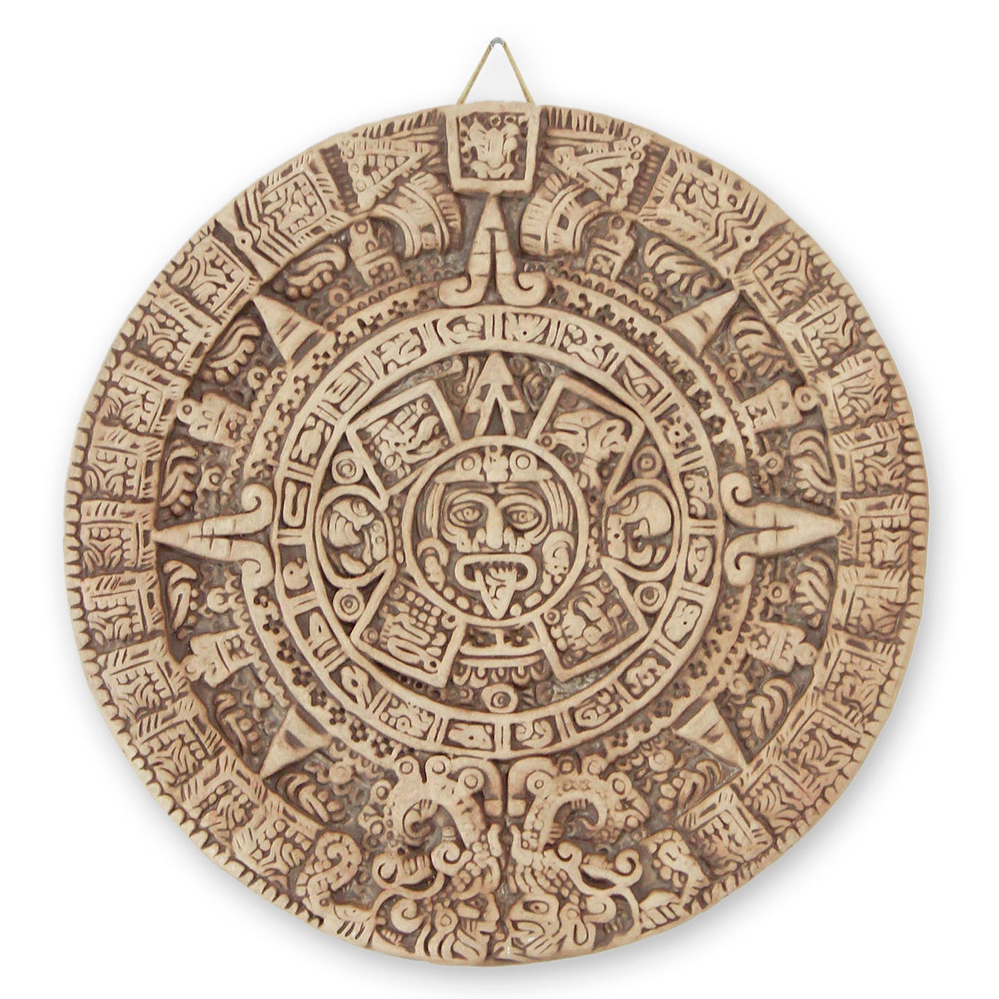 'Natural Aztec Sun Stone' Ceramic plaque