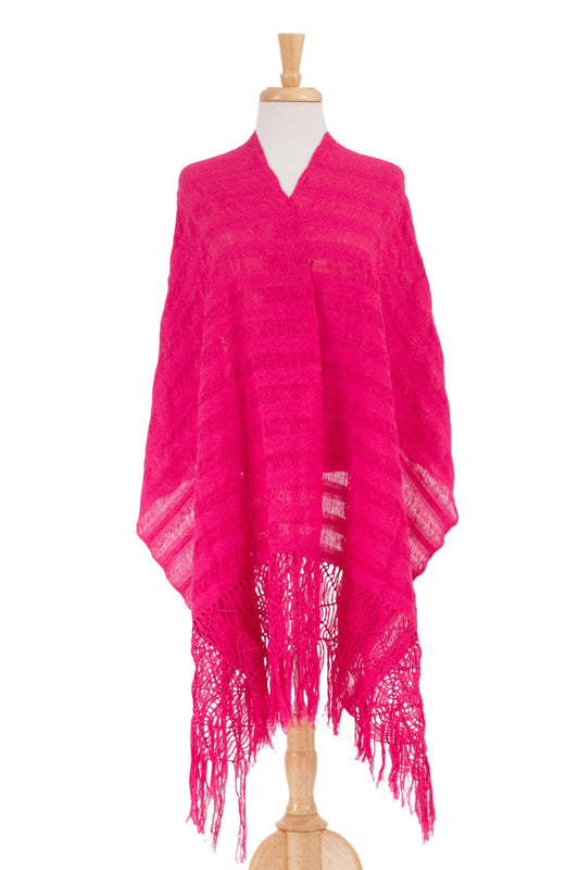 Cotton rebozo shawl, 'Oaxaca Happiness'