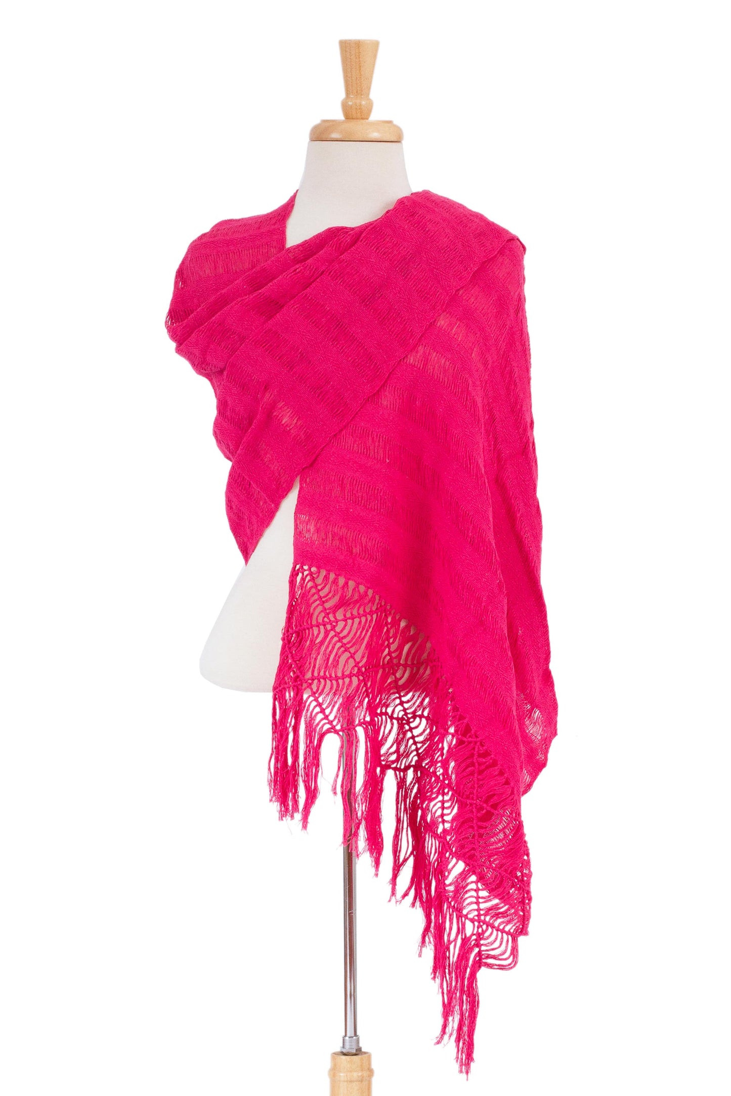 Cotton rebozo shawl, 'Oaxaca Happiness'