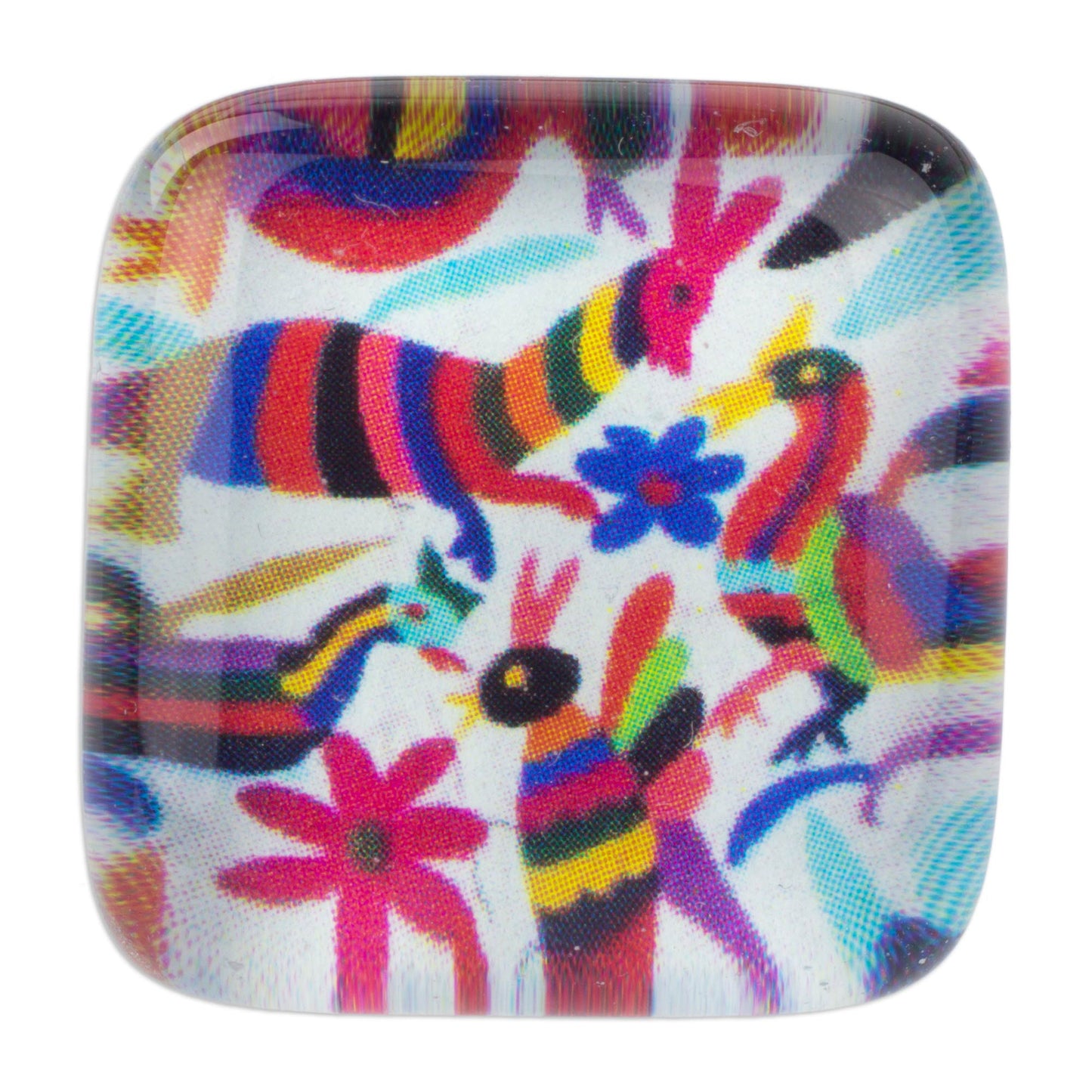 'Otomi Fantasy' Multicolor Art Glass Cocktail Ring