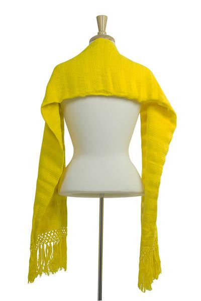 Cotton rebozo shawl, 'Oaxaca Sunlight'