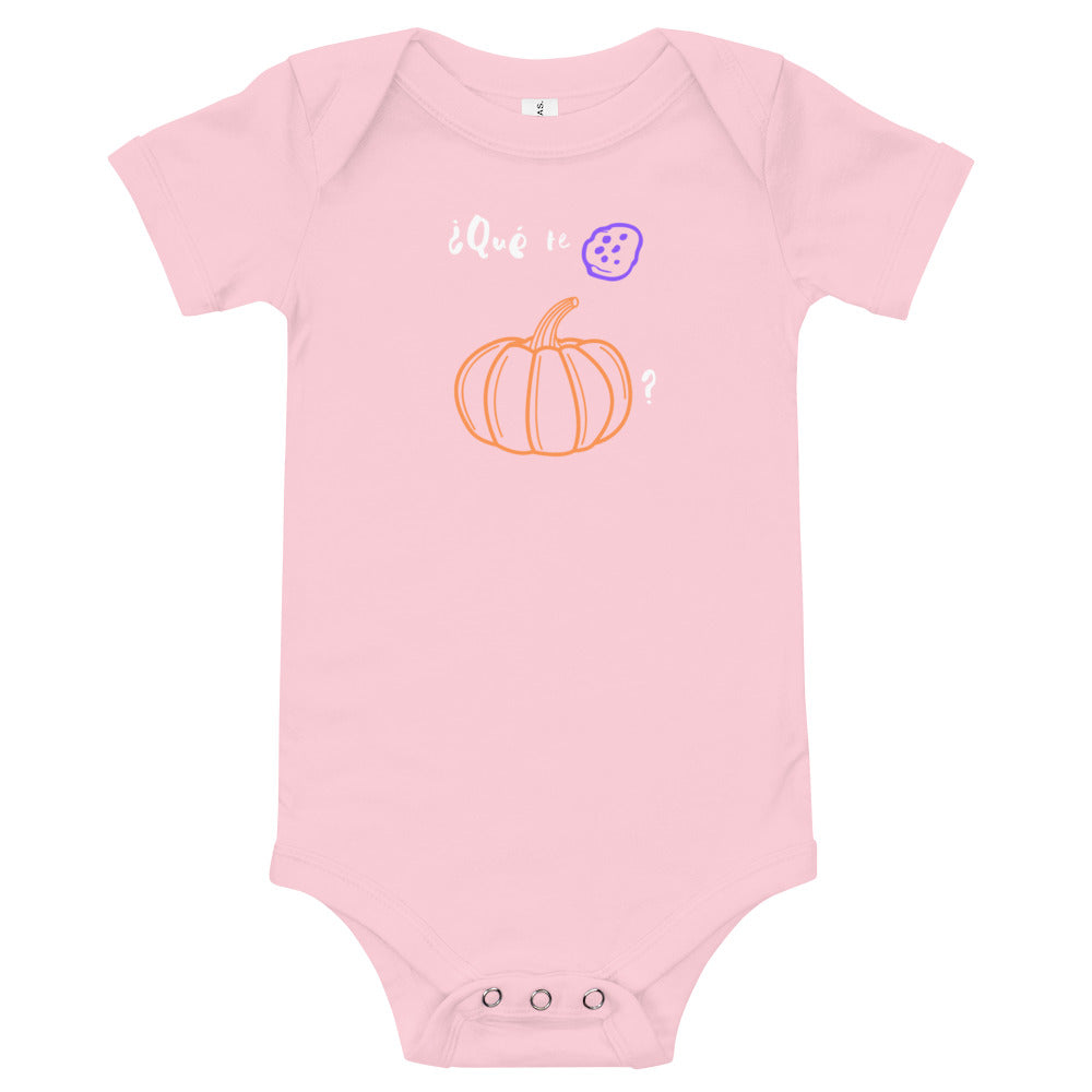 "¿Qué te pasa calabaza?" Baby short sleeve one piece