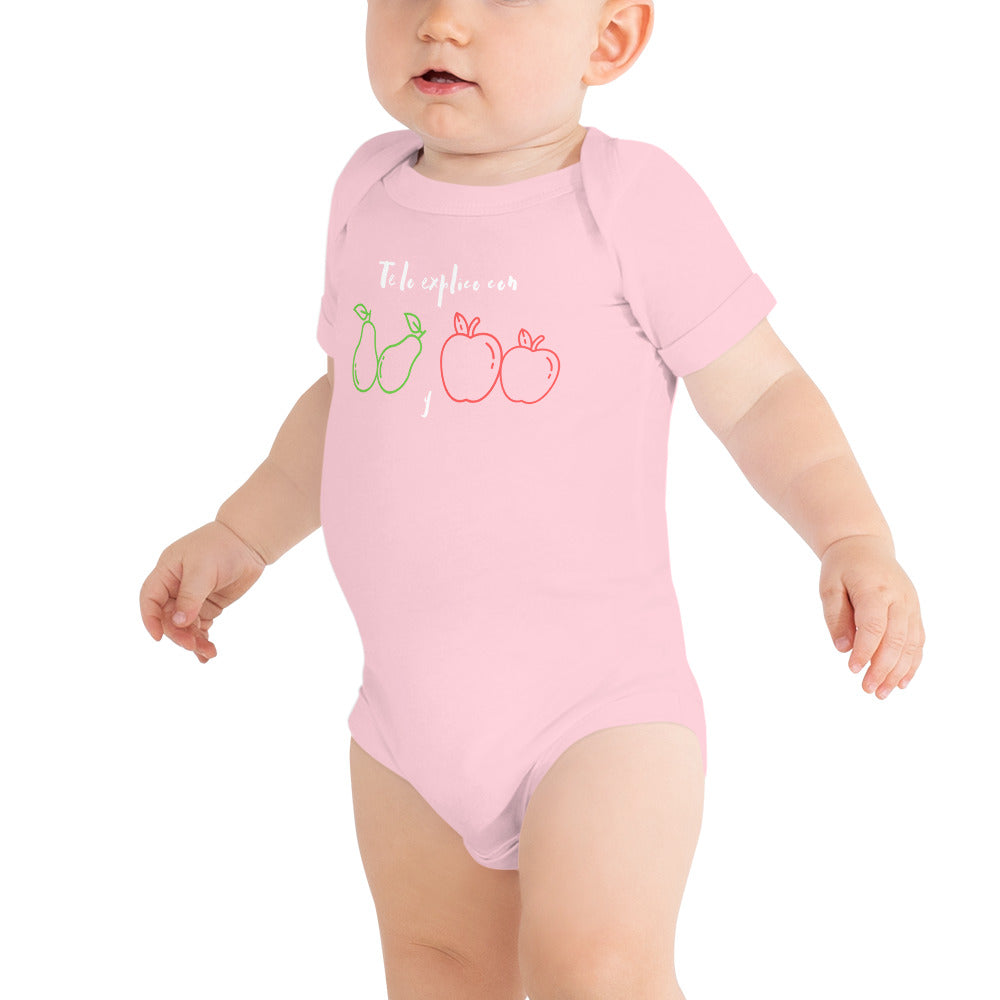 "Con Peras y Manzanas" Baby short sleeve one piece