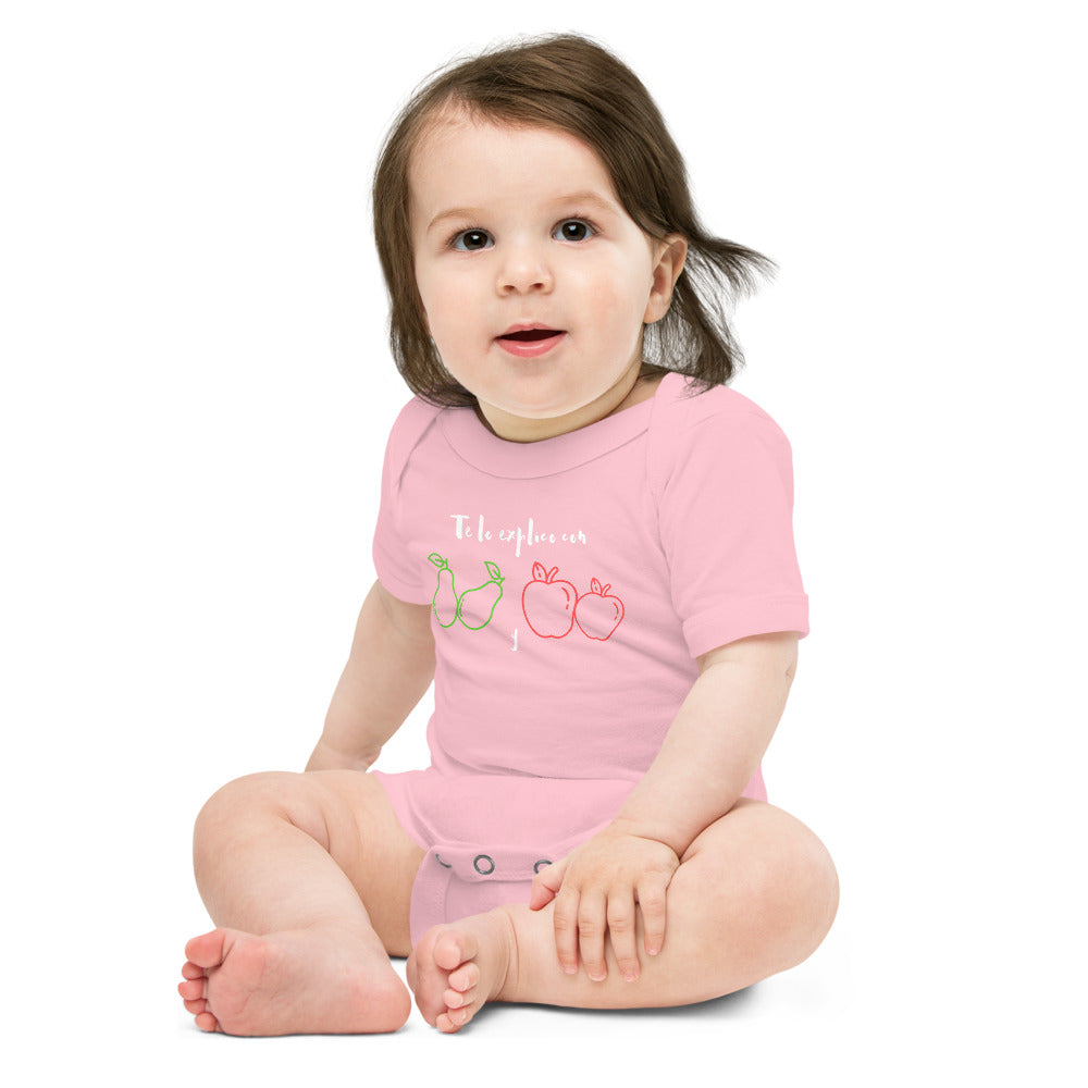 "Con Peras y Manzanas" Baby short sleeve one piece