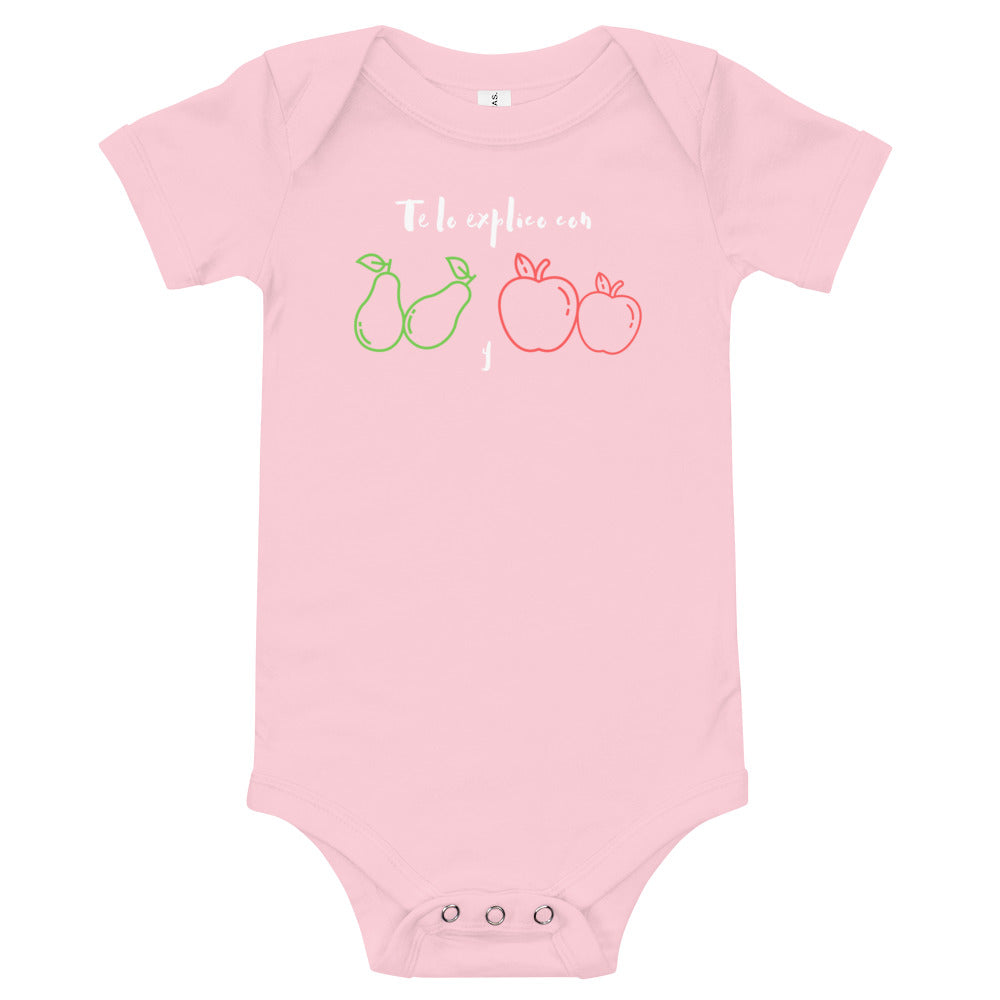 "Con Peras y Manzanas" Baby short sleeve one piece