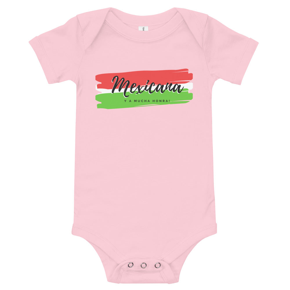 "Mexicana y a mucha honra!" Girl Onesie
