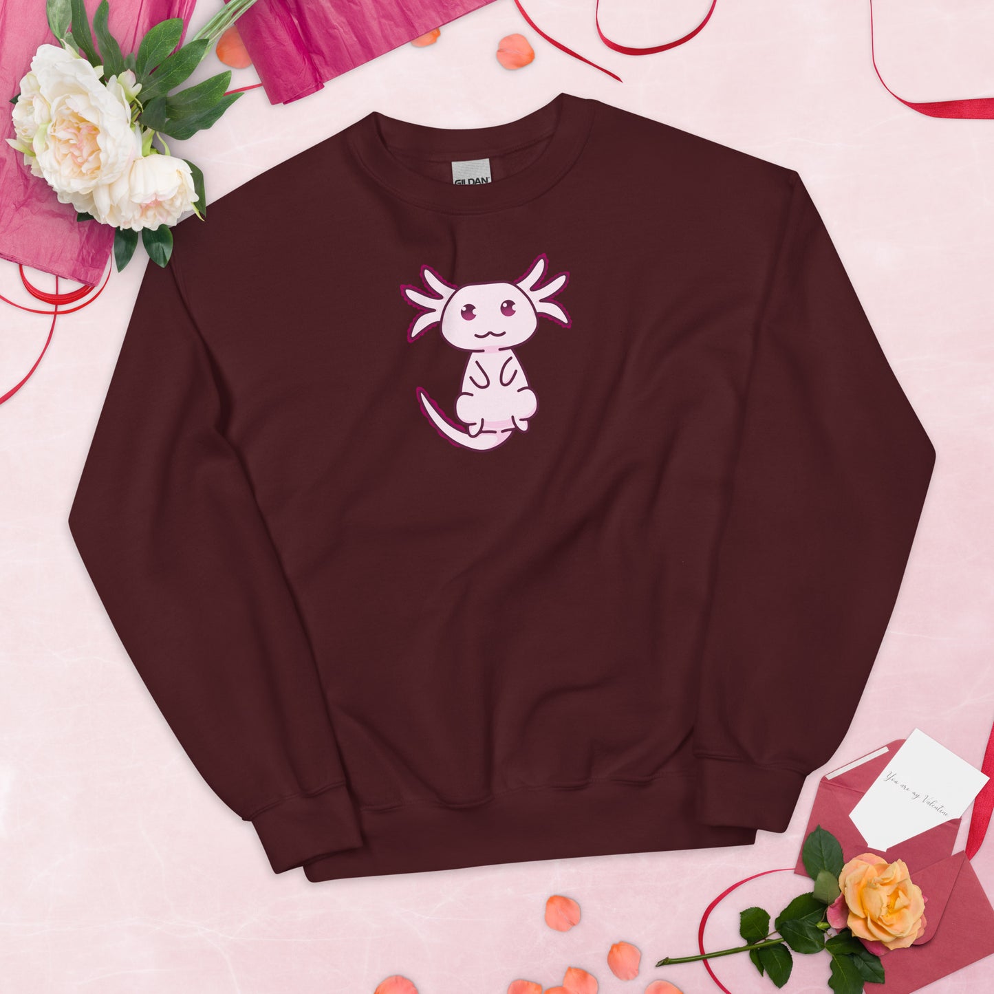 Pink Axolotl Unisex Sweatshirt