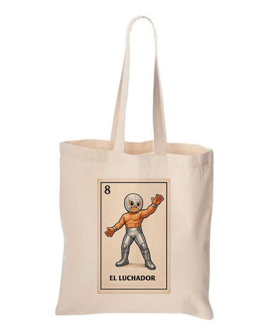 El Luchador Loteria Tote Bag