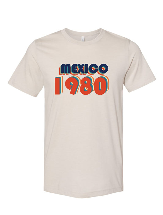 Mexico Retro Crewneck T-Shirt (Customizable)