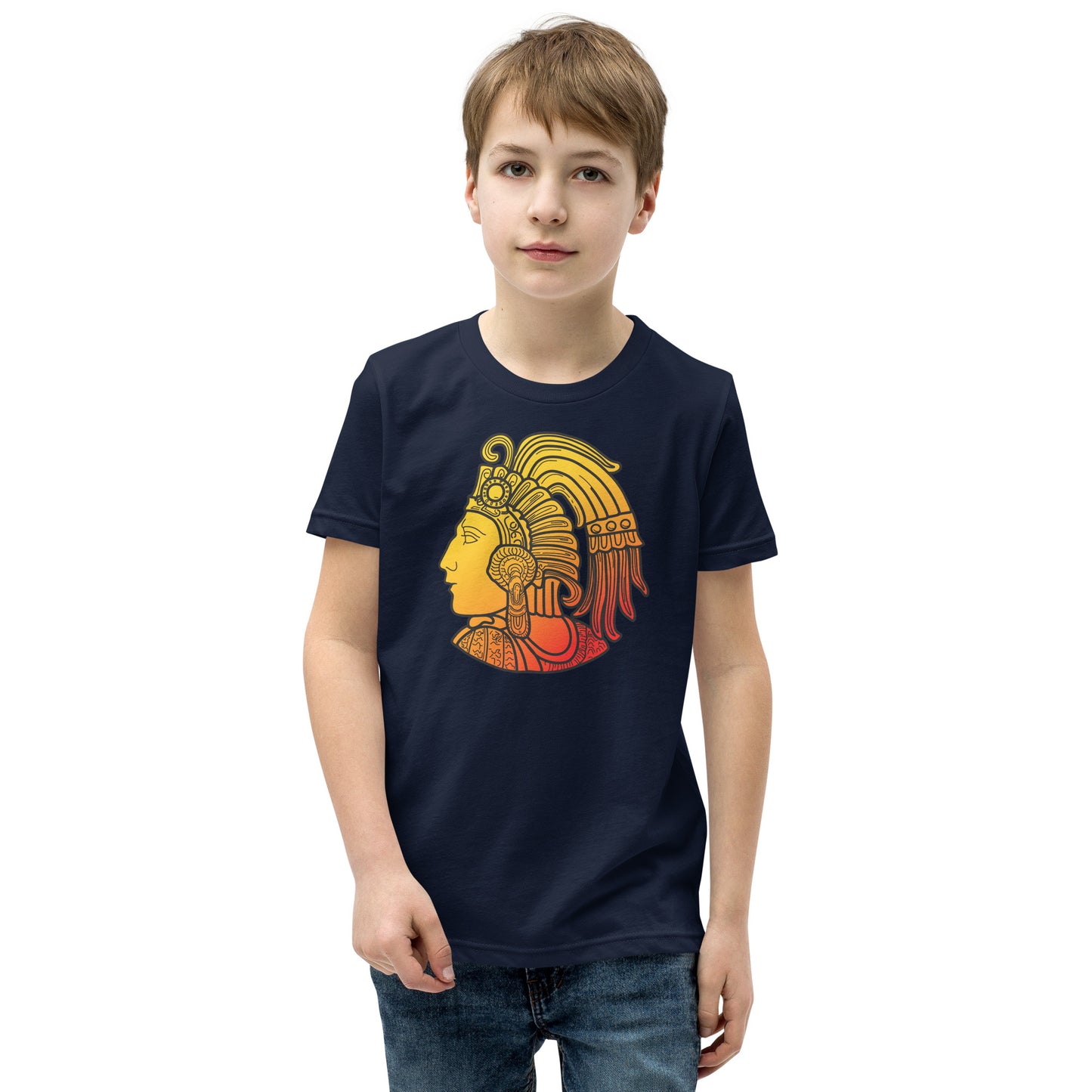 Colorful Cuauhtemoc Youth Short Sleeve T-Shirt