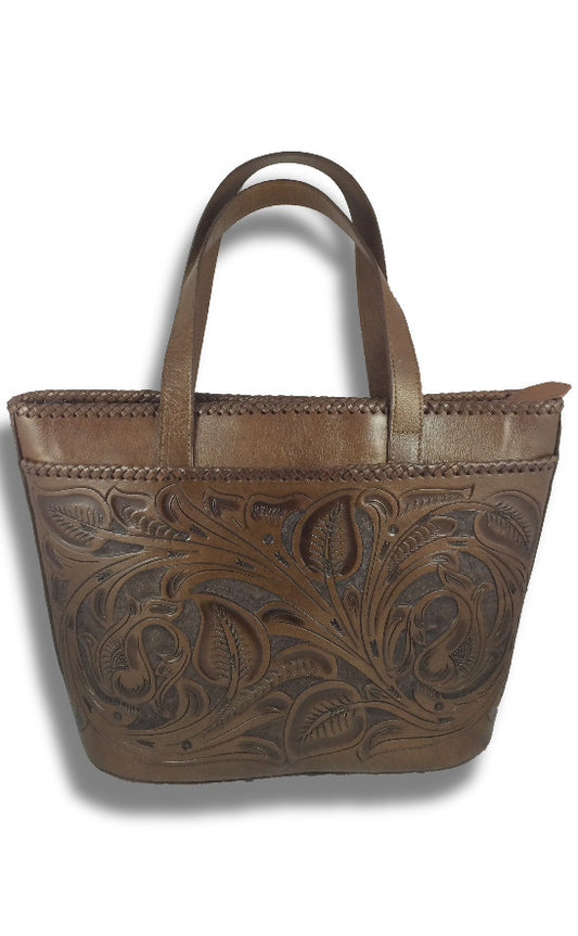 "Chichen-Itza" Leather Tote Bag
