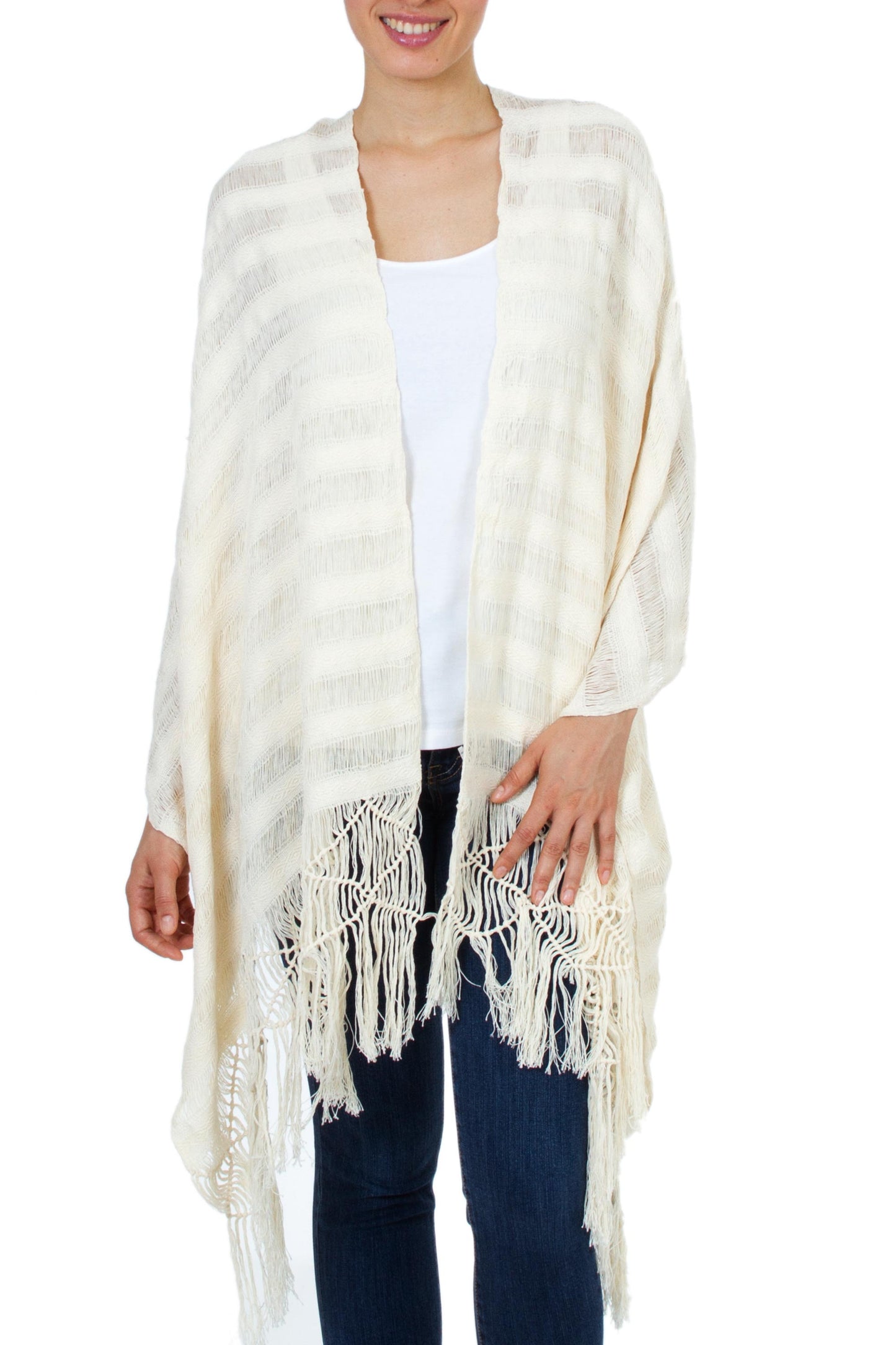 'Oaxaca Harmony' Hand Woven Mexican Rebozo Shawl