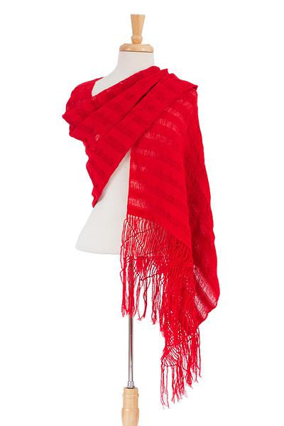 'Oaxaca My Love' Hand Woven Mexican Rebozo Shawl