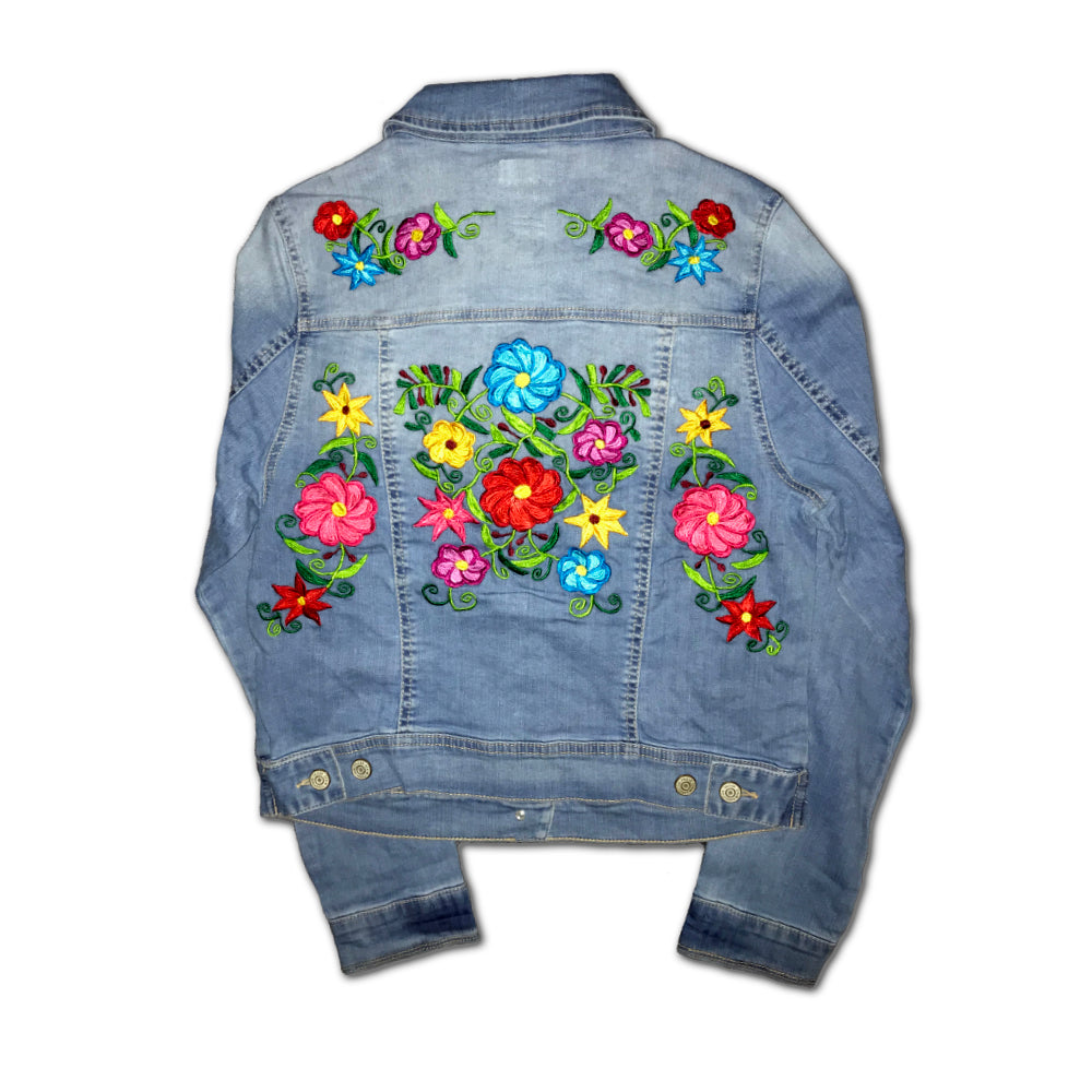 Kanxoc Floral Burst Youth Denim Jacket