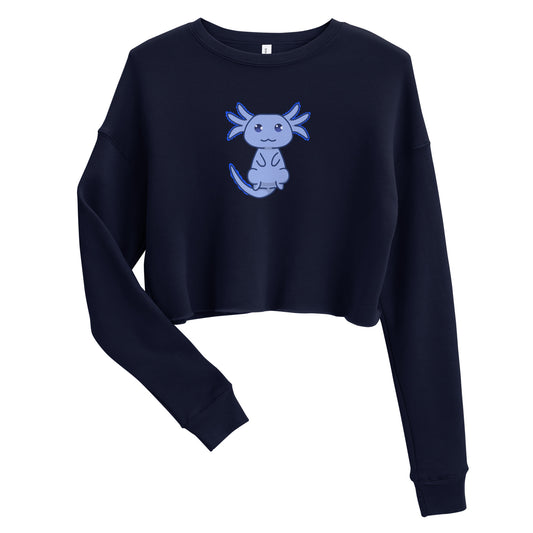 Blue Axolotl Crop Sweatshirt